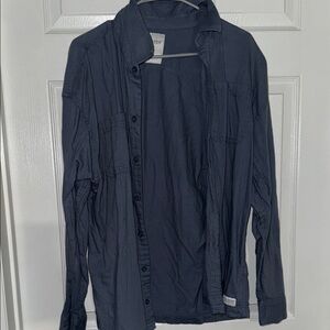 Hollister Men's Dark Blue Shirt Jacket